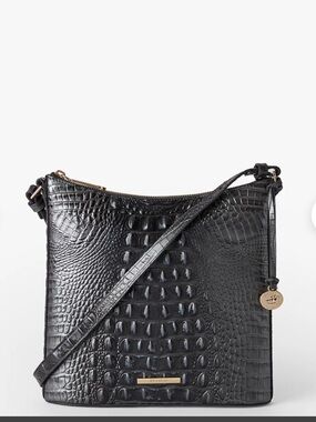 Brahmin Black Crossbody Bag with Textured Finish